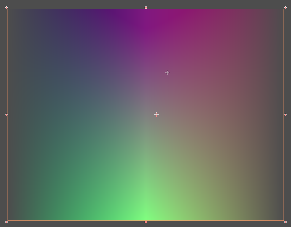 Our adjusted UV shader with the edges fading.